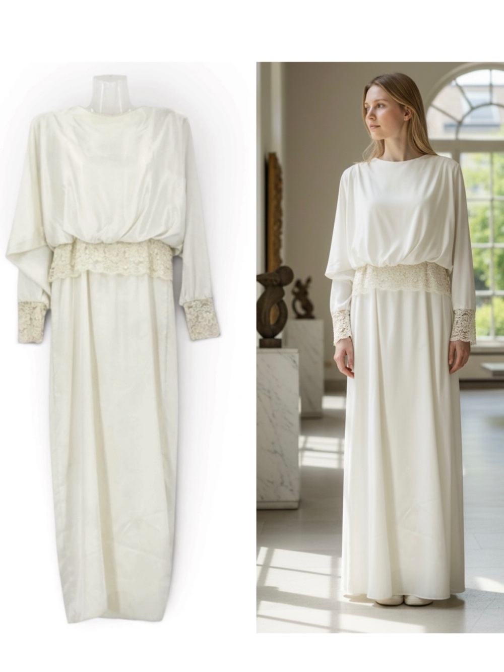 Vintage 1930’s Liquid Satin Wedding Dress